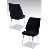 Hanah home set puf fotelja, 48x90x43 cm, 4 dijela, srebrno-crne boje | Eponuda.ba