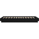 Okvir kreveta za pod Crni hrast 80 x 210 cm Konstruirano drvo | shoptok.hr