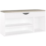 Maison Chic Klop za čevlje - Sedež za čevlje z blazino bela 104x30x49 cm inženirski les, (21777253) Cene