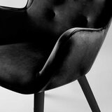 Sofotel Norse stolica s naslonom i osloncem za noge, crna | shoptok.hr