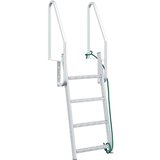 vidaXL Lestev za pristanišče Drugo srebrna 58 x 77 x 166 cm Aluminij Cene