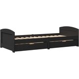 vidaXL Dnevni krevet s 2 ladice bez madraca "IRUN" crni 90x200 cm | shoptok.hr