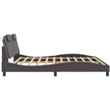  Posteljni okvir z vzglavjem siva 200x200 cm umetno usnje | Shoptok.si