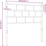  Kovinsko vzglavje belo 100 cm, (20933861) | Shoptok.si