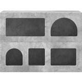  Strani šal Betonsko siva 80,5 x 35 x 59 cm Konstruiran les, (5000107985) | Shoptok.si
