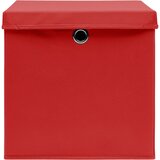  Kutije za pohranu i poklopci 10 kom crvene 32x32x32 cm tkanina | shoptok.hr