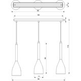  Luster na sajli MUZA 3xE27/60W/230V | Eponuda.com