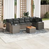 vidaXL 8-dijelni set vrtnih sofa od poliratana s jastucima sivi Cijene