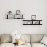  Zidne police 2 kom crni hrast 90x18x20 cm drveni | shoptok.hr
