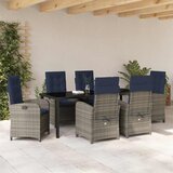  Vrtni set za objed 7 kom. Siva poliratan | shoptok.hr