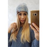 Kesi Beanie with fleece Zoja K306 ecru + blue | Shoptok.si