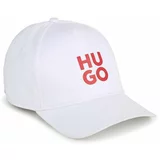 Hugo Otroška bombažna bejzbolska kapa bela barva