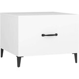  Klubske mizice s kovinskimi nogami 2 kosa bele 50x50x40 cm, (20712818) | Shoptok.si