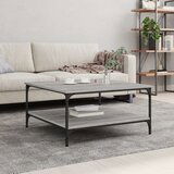 vidaXL Klubska mizica siva sonoma 80x80x40 cm inženirski les | Shoptok.si