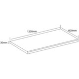 MID.YOU Delovna Plošča Fasola, Siva, 120x60 | Shoptok.si