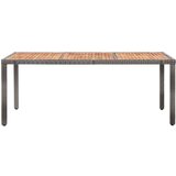  Zunanja jedilna garnitura z blazinami 9-delna poli ratan siva, (20598125) | Shoptok.si