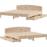 vidaXL Okvir kreveta bez madraca 180 x 200 cm od masivne borovine | shoptok.hr