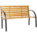 Vilde vrtna klop s naslonom in naslonoma za roke 122 cm – les in kovina | Shoptok.si