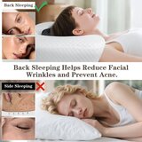 Razpakirano.si Ergonomski vzglavnik za spanje na hrbtu iz spominske pene 55 × 42 cm | Shoptok.si