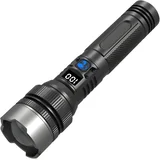LED baterija s funkcijom powerbanke - crna