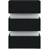 vidaXL LED nočna omarica črna 45x35x67 cm iverna plošča | Shoptok.si