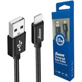 X Wave Kabl USB IPHONE 1.2M 3A,aluminium,black mesh | ePonuda.com