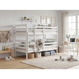 BMS Dječji drveni krevet na kat Eryk s ladicom 200x90 cm, bijeli, s madracima od PE pjene 8 cm | shoptok.hr