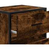 vidaXL Nočna omarica 2 kosa dimljen hrast 40x31x50 cm inženirski les | Shoptok.si
