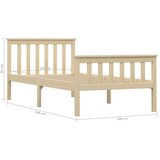 Za krevet od masivne borovine svjetla 100 x 200 cm | shoptok.hr
