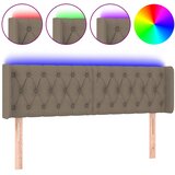  LED uzglavlje smeđesivo 163x16x78/88 cm od tkanine | shoptok.hr