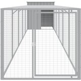  Kavez za kokoši s igralištem svjetlosivi 110x609x110 cm čelični | shoptok.hr