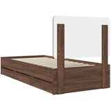  Krevetna konstrukcija Smeđi hrast 100 x 200 cm Inženjersko Drvo | shoptok.hr