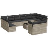 Maison Chic Seti vrtnega pohištva - Vrtna garnitura - Vrtni pohištvo set 13-delna z blazinami siv poli ratan, (21809093) | Shoptok.si