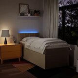  Krevet s oprugama i madracem krem 90 x 190 cm od tkanine | shoptok.hr