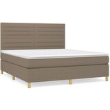  Box spring postelja z vzmetnico taupe 180x200 cm blago, (20897315) | Shoptok.si