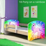  Otroška postelja ACMA z motivom, stranska sonoma 180x80 cm 18 Pony on a rainbow | Shoptok.si