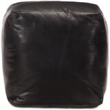  Tabure crni 40 x 40 x 40 cm od prave kozje kože | shoptok.hr