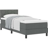vidaXL Box Spring Postelja z Blazino Temno Siva 80x200 cm Tkanina | Shoptok.si