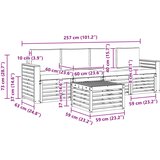  Set vanjskih sofa 5 kom. Prirodna i svijetlo siva | shoptok.hr