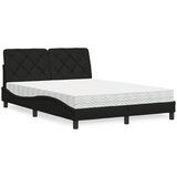  Krevet s madracem crni 120 x 200 cm od tkanine | shoptok.hr
