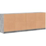  Regal za knjige s vratima boja betona 204 x 37 x 75 cm drveni | shoptok.hr