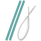 Minikoioi silikonska, 2 kosa, zelena Flexi Straws green Cene
