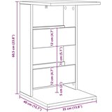  Bocni stol Betonski sivi 40 x 35 x 60 5 cm Konstruirano drvo | shoptok.hr