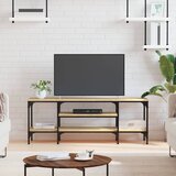 Maison Chic TV omarica - TV stojalo - Televizijska omarica sonoma hrast 121x35x45 cm inženirski les in železo, (21701318) | Shoptok.si