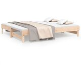  Izvlečna dnevna postelja 2x(90x200) cm trdna borovina, (20600947) | Shoptok.si