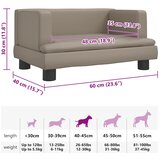  Krevet za pse boja cappuccina 60 x 40 x 30 cm od umjetne kože | shoptok.hr