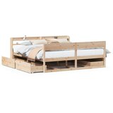  Okvir kreveta bez madraca 200 x 200 cm od masivne borovine | shoptok.hr