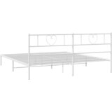  Metalni okvir za krevet s uzglavljem bijeli 183x213 cm | shoptok.hr