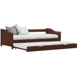 vidaXL Izvlečni posteljni okvir temno rjav iz borovine 90x200 cm Cene