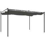 vidaXL Pergola s pomično streho antracitna 395x292x230 cm | Shoptok.si